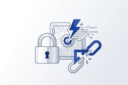 Abstract vector illustration representing a massive cybersecurity heist involving a physical offline digital wallet.