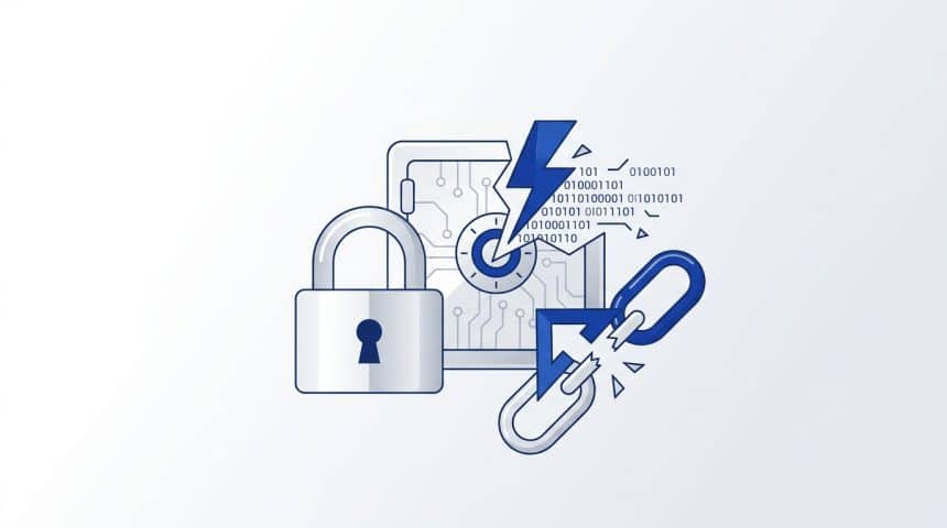 Abstract vector illustration representing a massive cybersecurity heist involving a physical offline digital wallet.