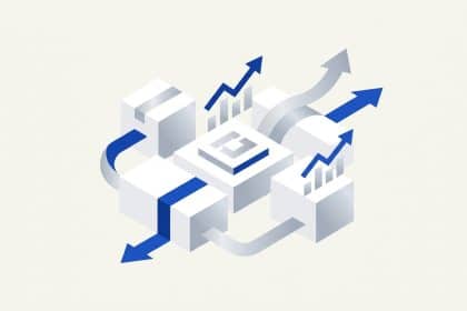 Abstract vector illustration representing a B2B digital commerce and transactions platform raising pre-seed capital.